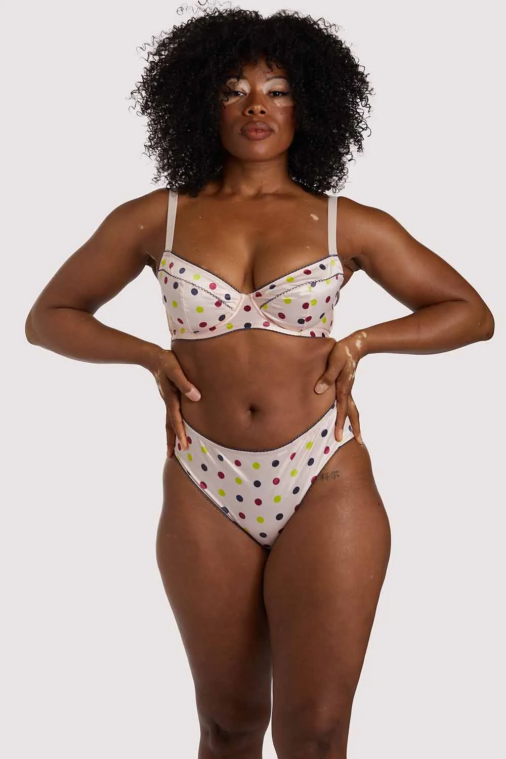 Rowswell Polka Dot Peach Bra
