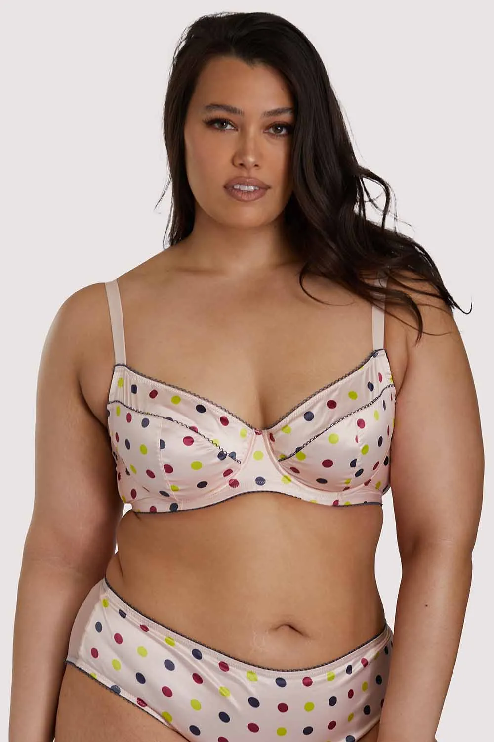 Rowswell Polka Dot Peach Bra