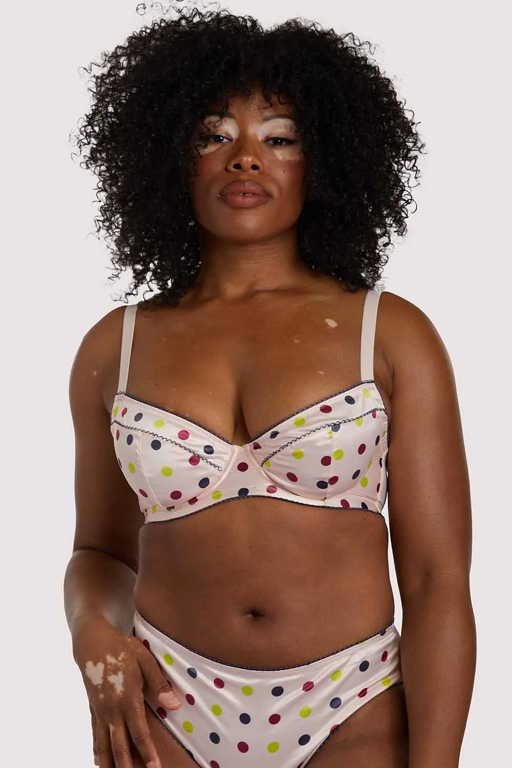 Rowswell Polka Dot Peach Bra