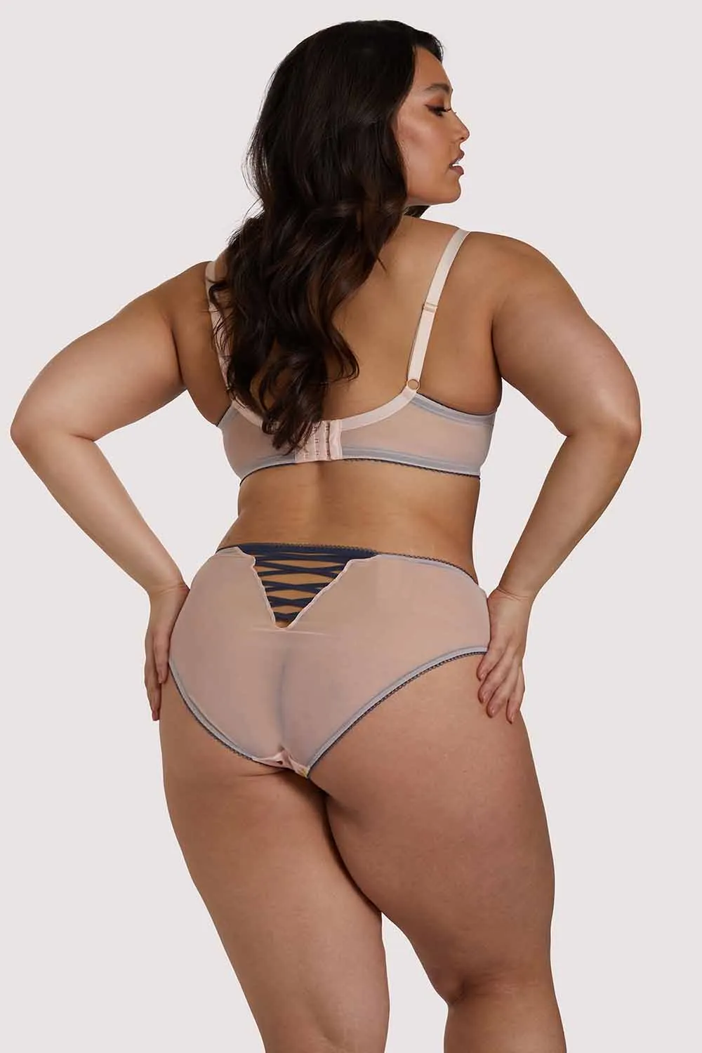 Rowswell Polka Dot Peach Bra