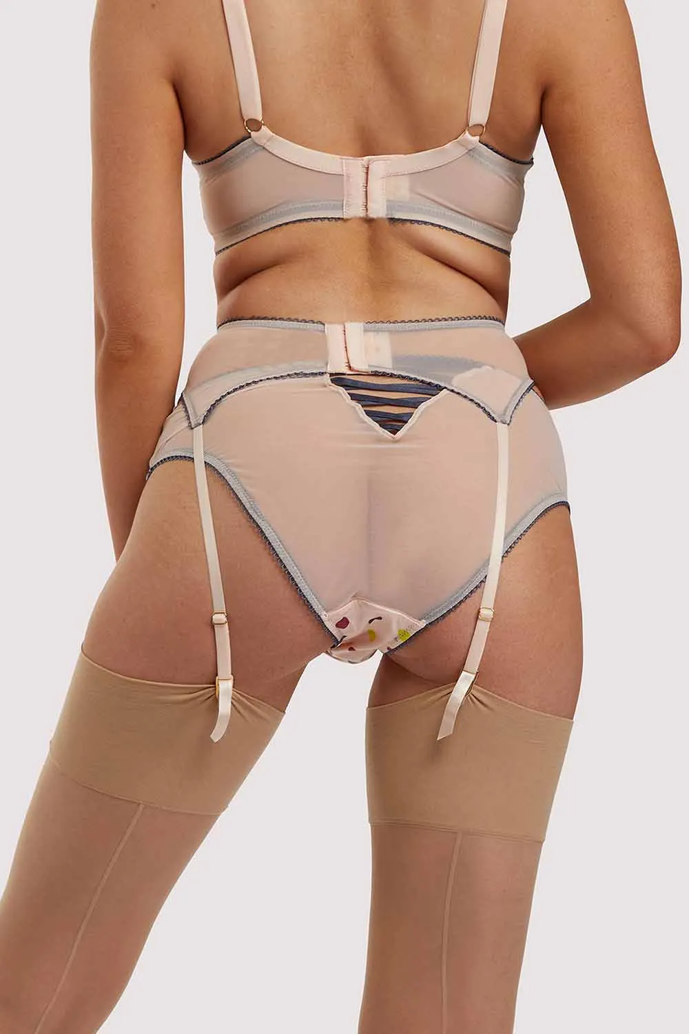 Rowswell x PP polka Dot Peach Suspender