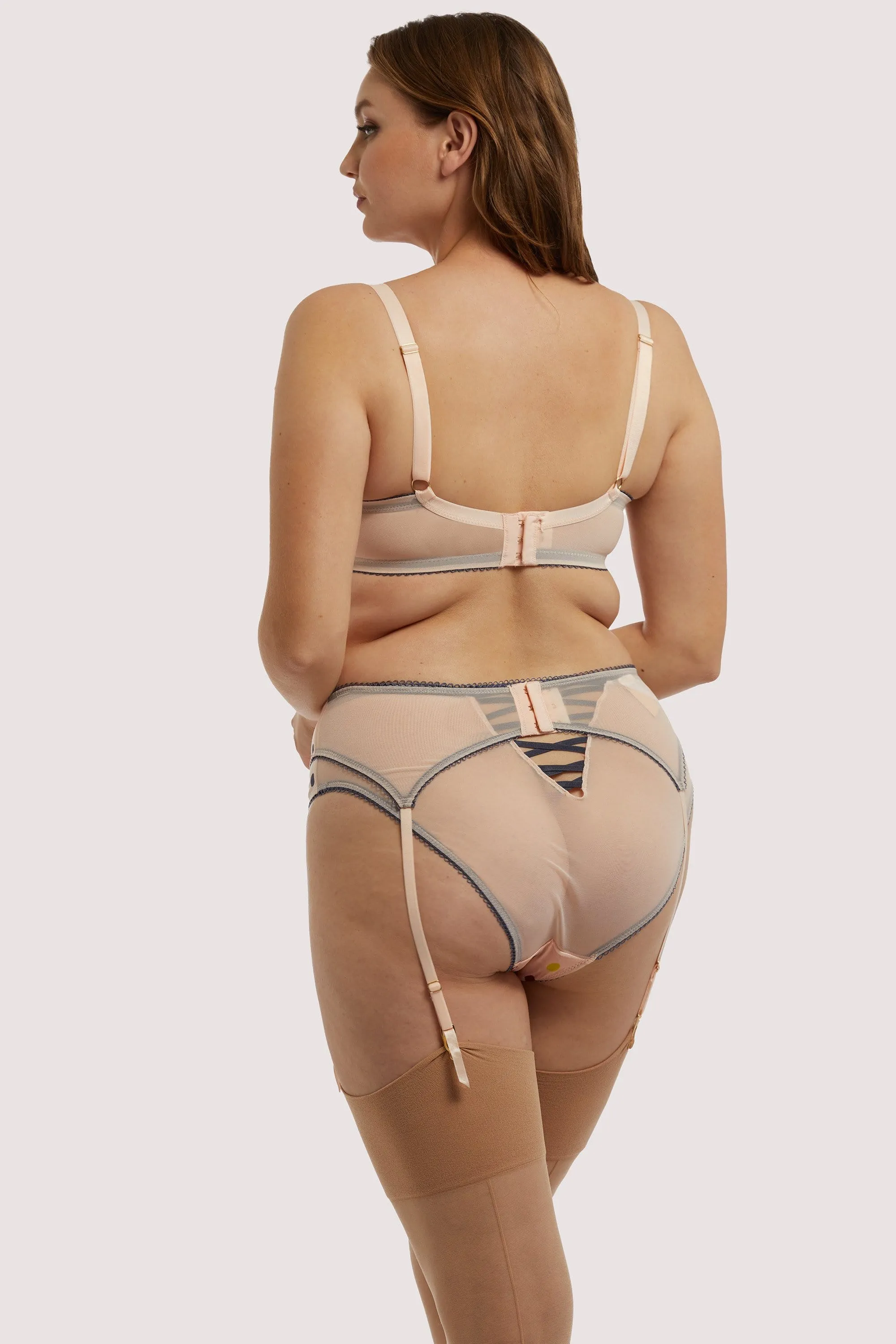 Rowswell x PP polka Dot Peach Suspender