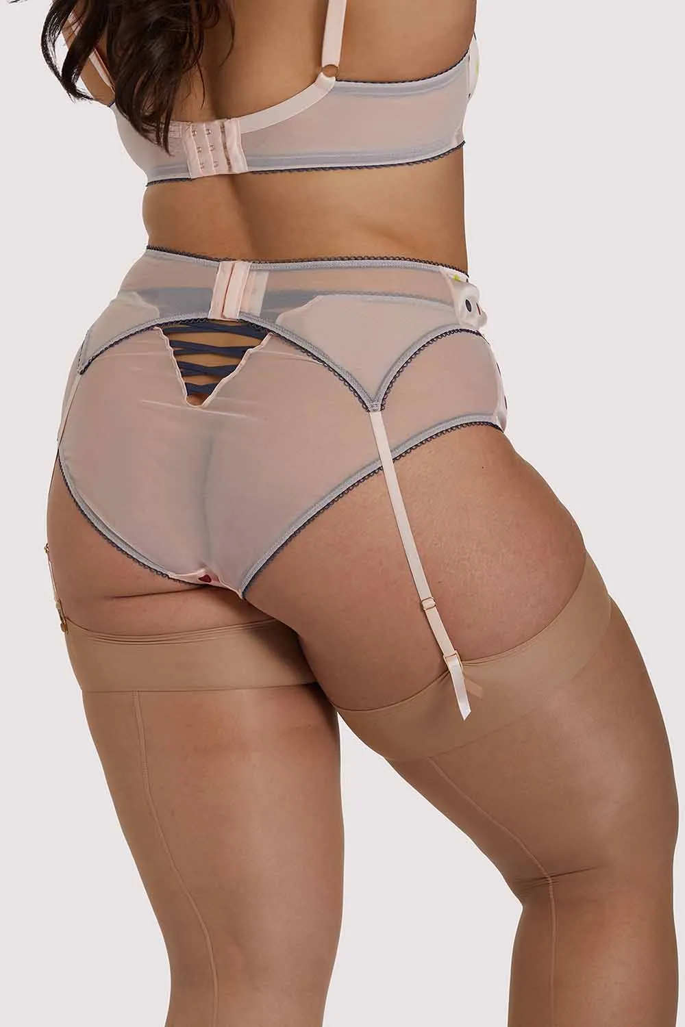 Rowswell x PP polka Dot Peach Suspender