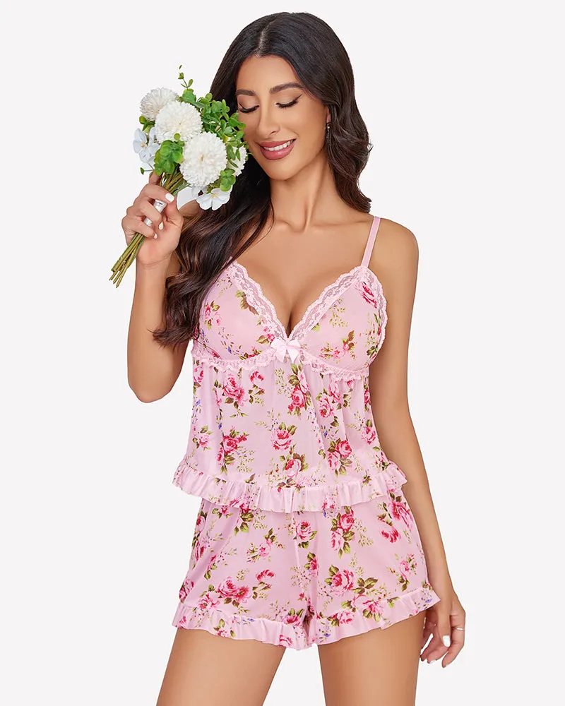 Ruffled Mesh Cami Lingerie