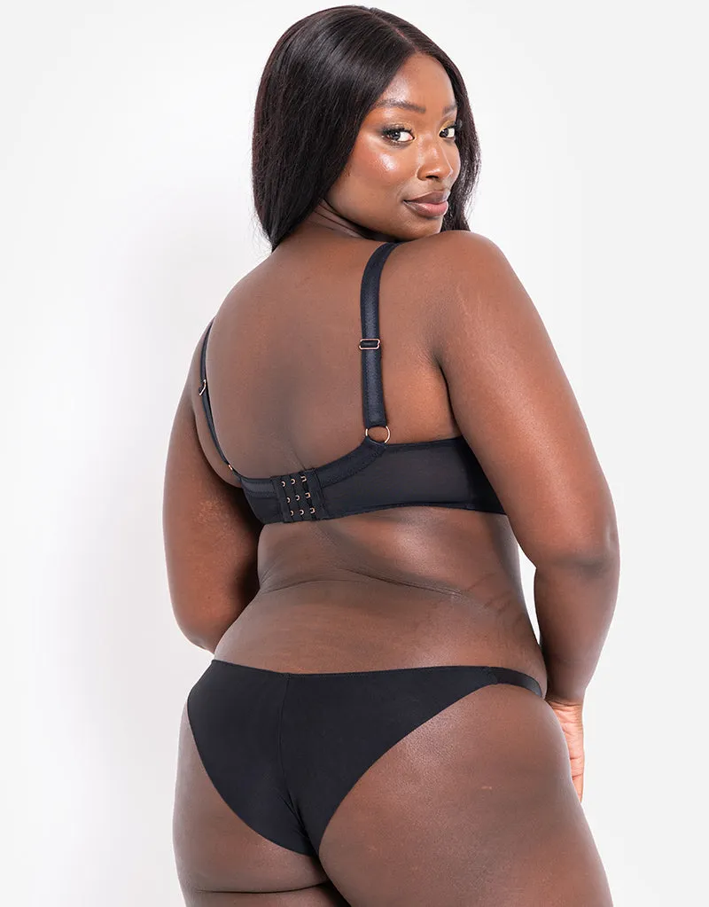 Scantilly Mesmerise Brazilian Brief Black Multi