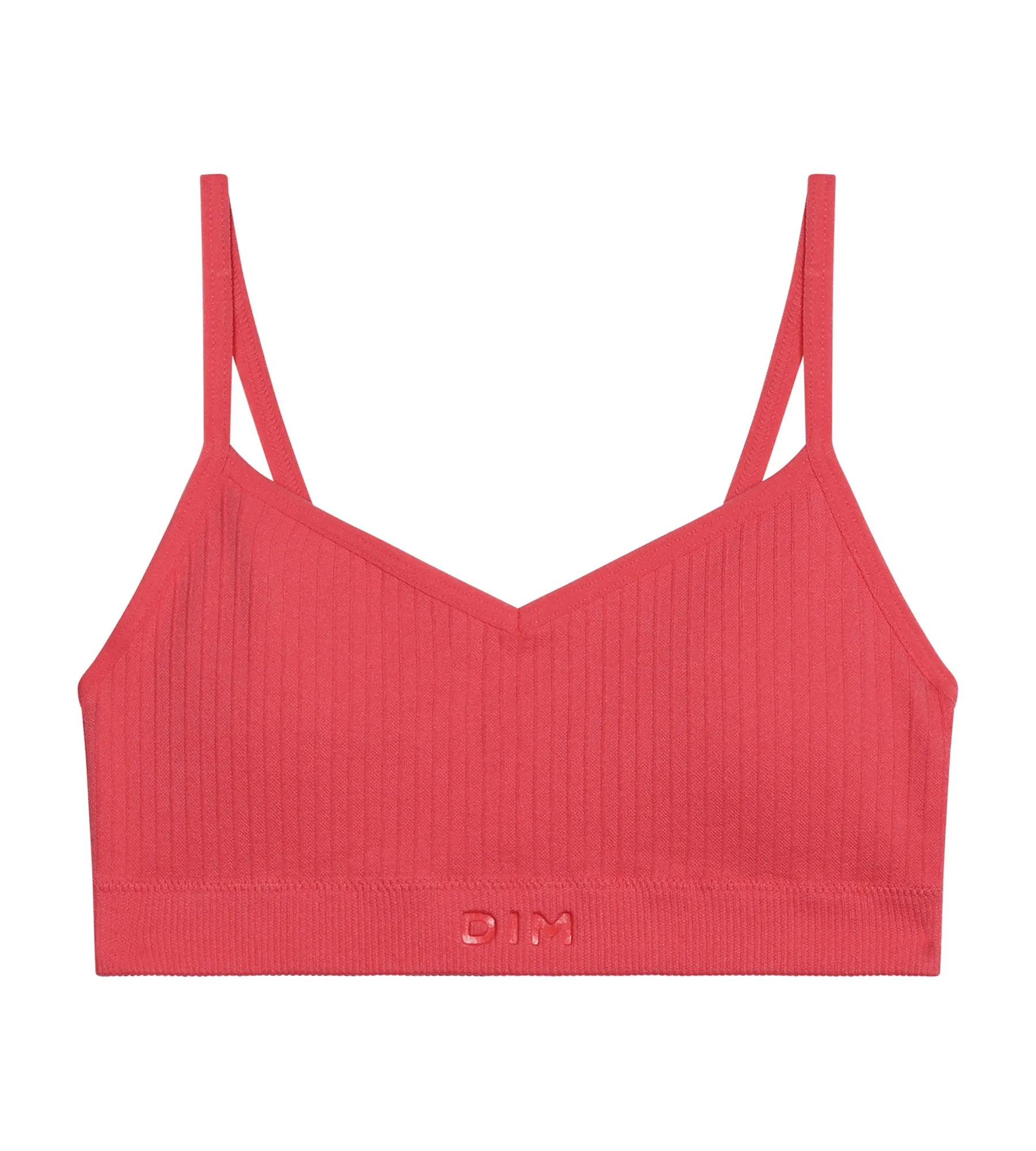 Seamless girl's bra with removable microfiber foam Pink Dim