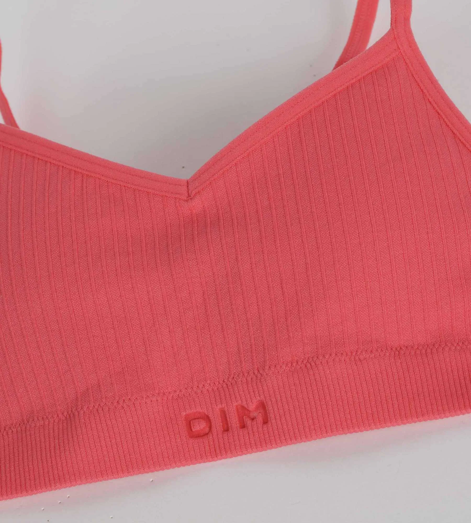 Seamless girl's bra with removable microfiber foam Pink Dim