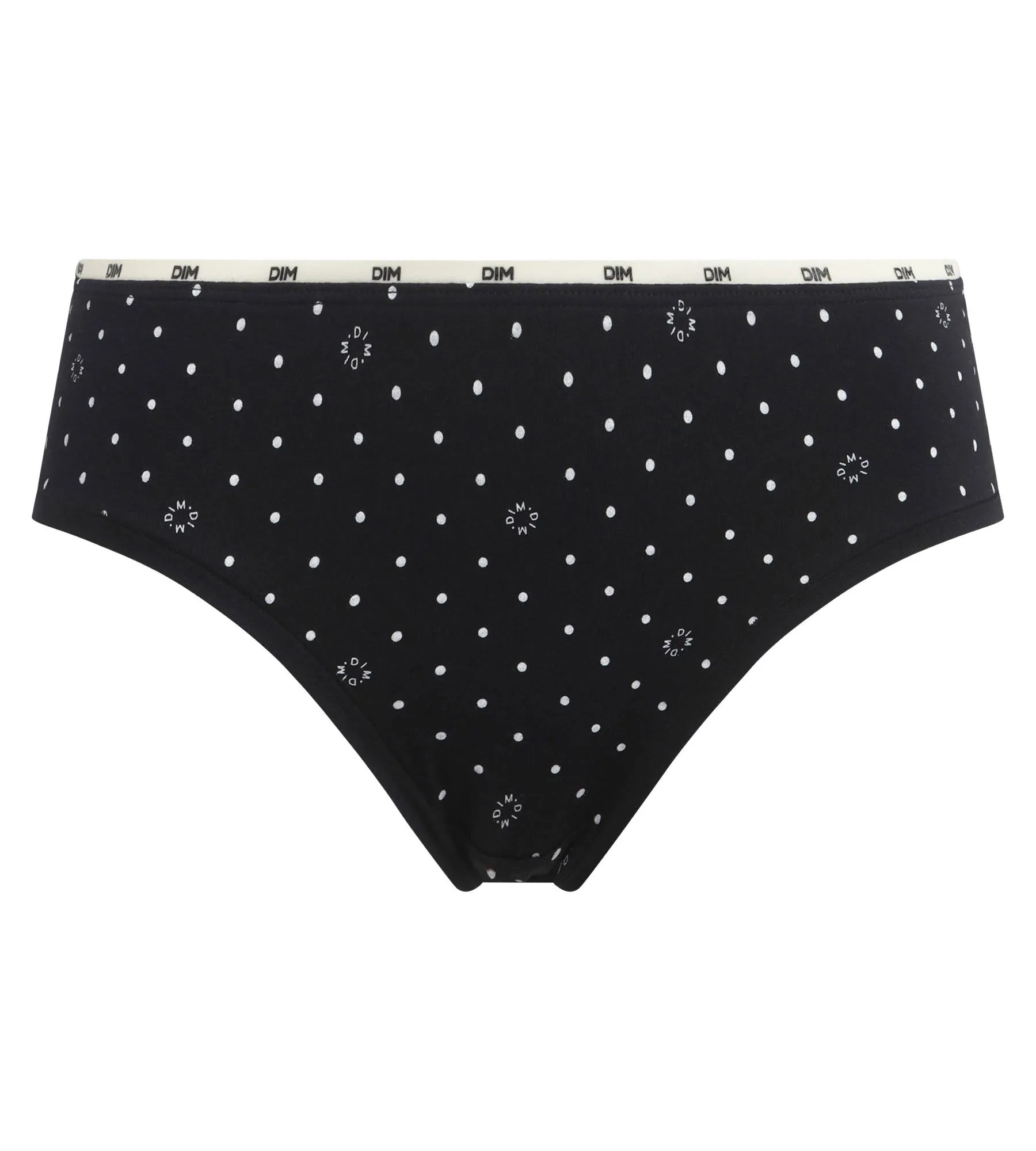 Slip femme en coton modal Noir à motif logo Dim Icons Essentiel