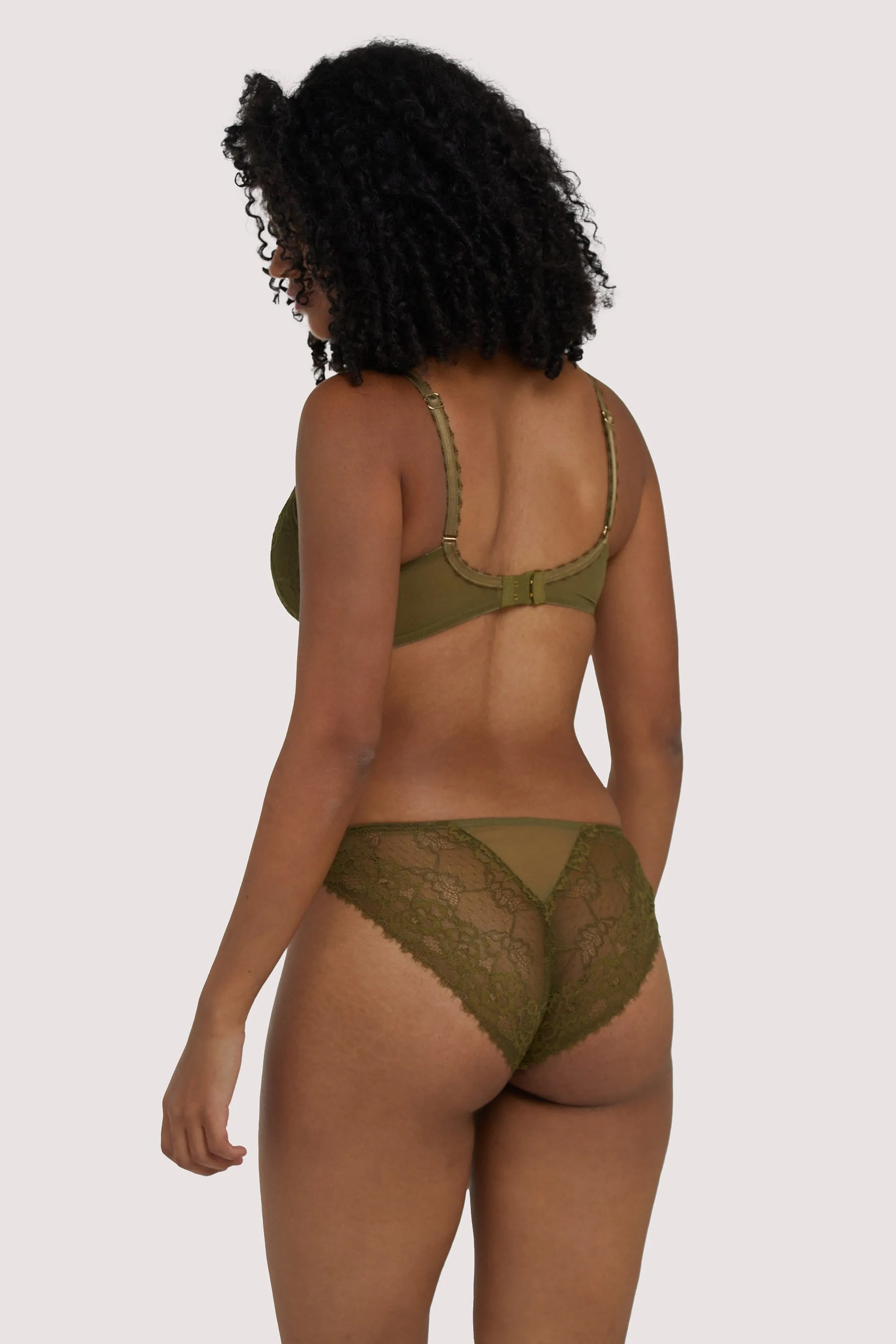 Sophia Olive Plunge Push Up Bra