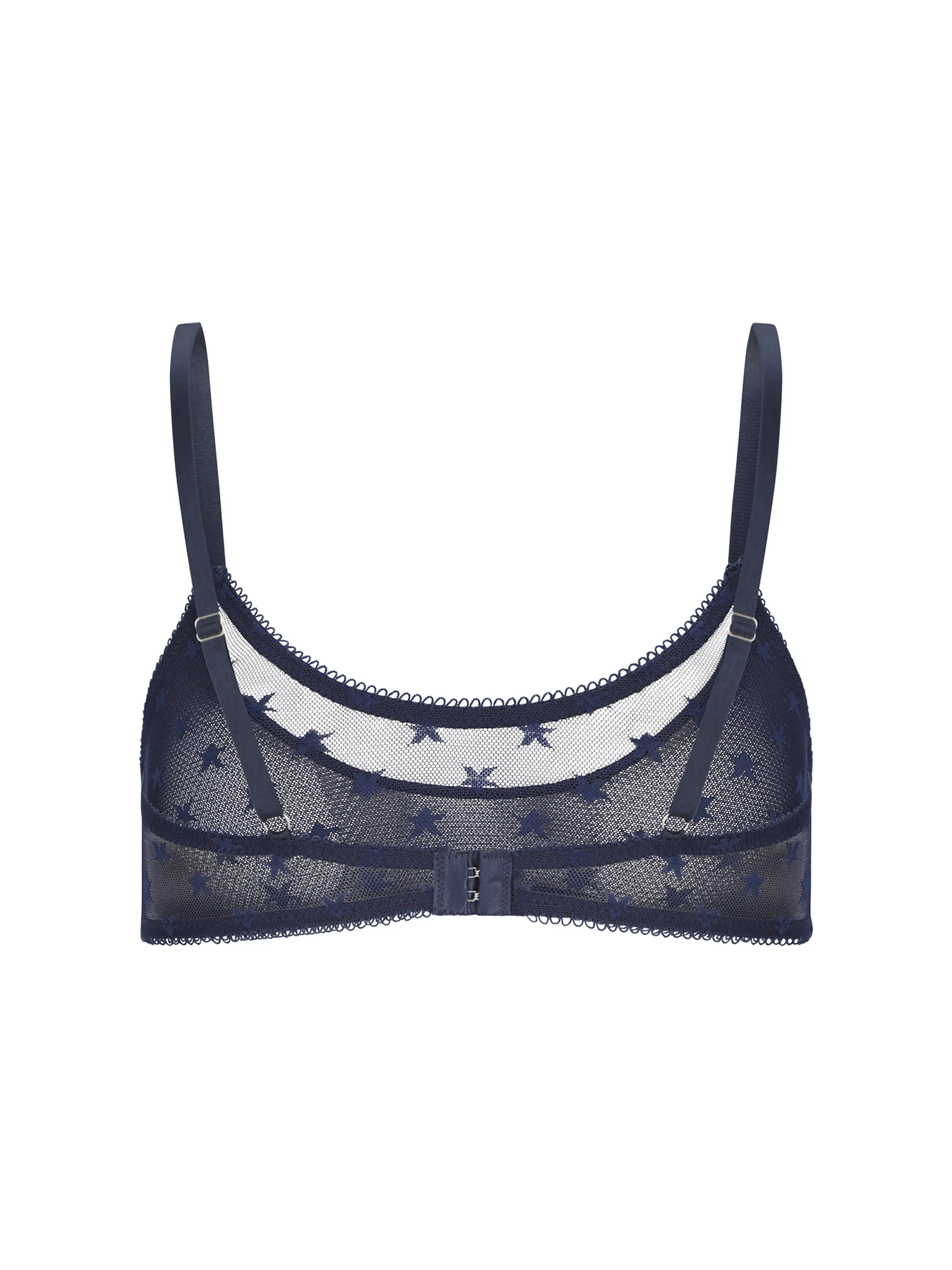 Star Lace Bralette- Navy