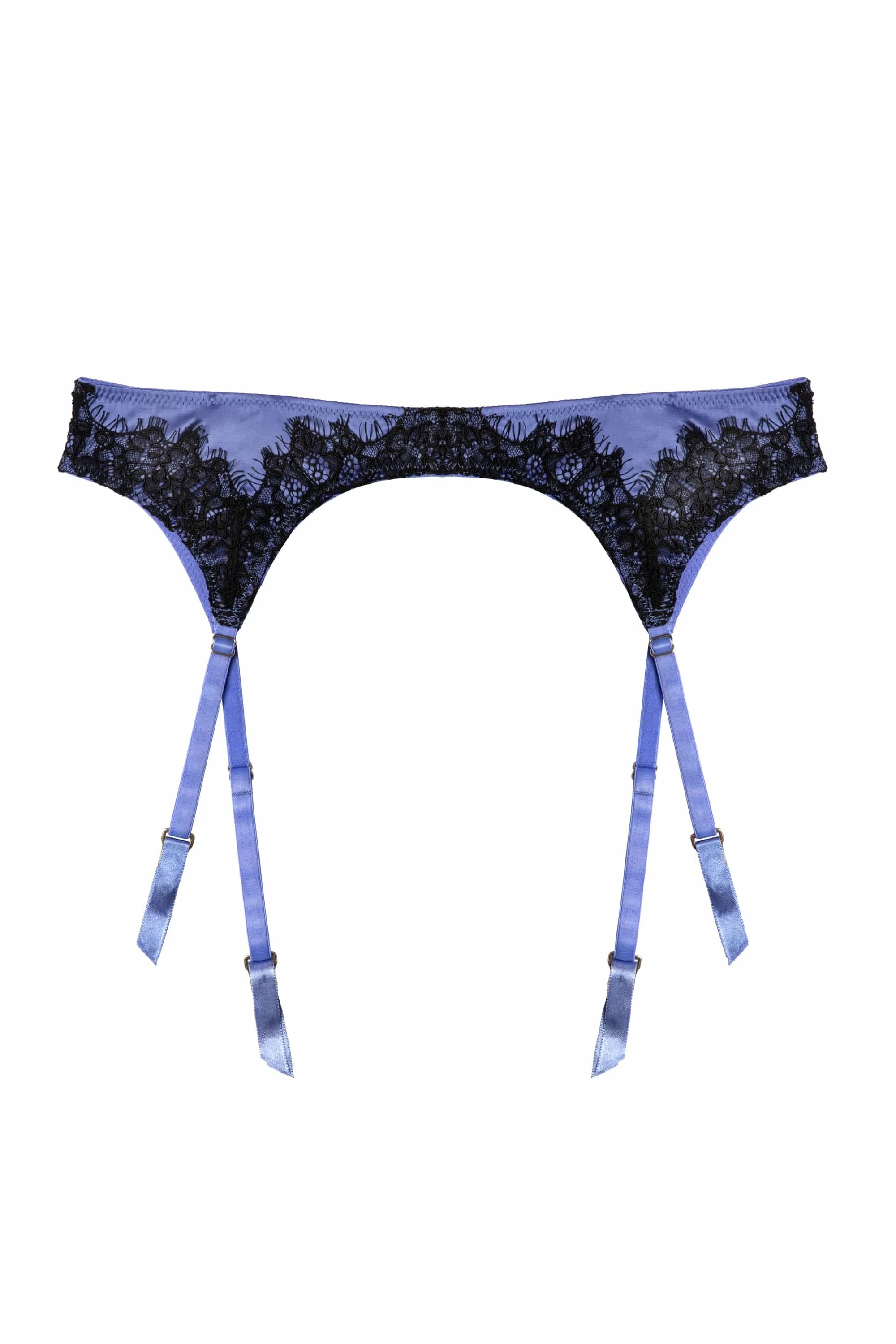 Stevie Lilac and Black Lace Suspender
