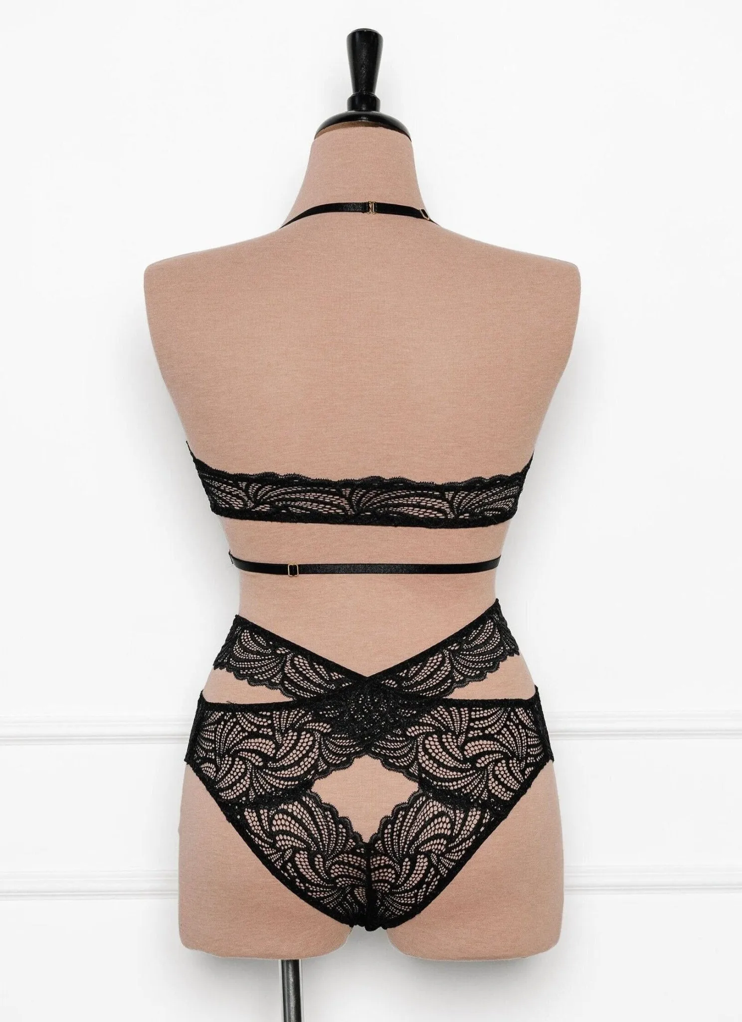 Strappy Wrap High Waist Panty - Black
