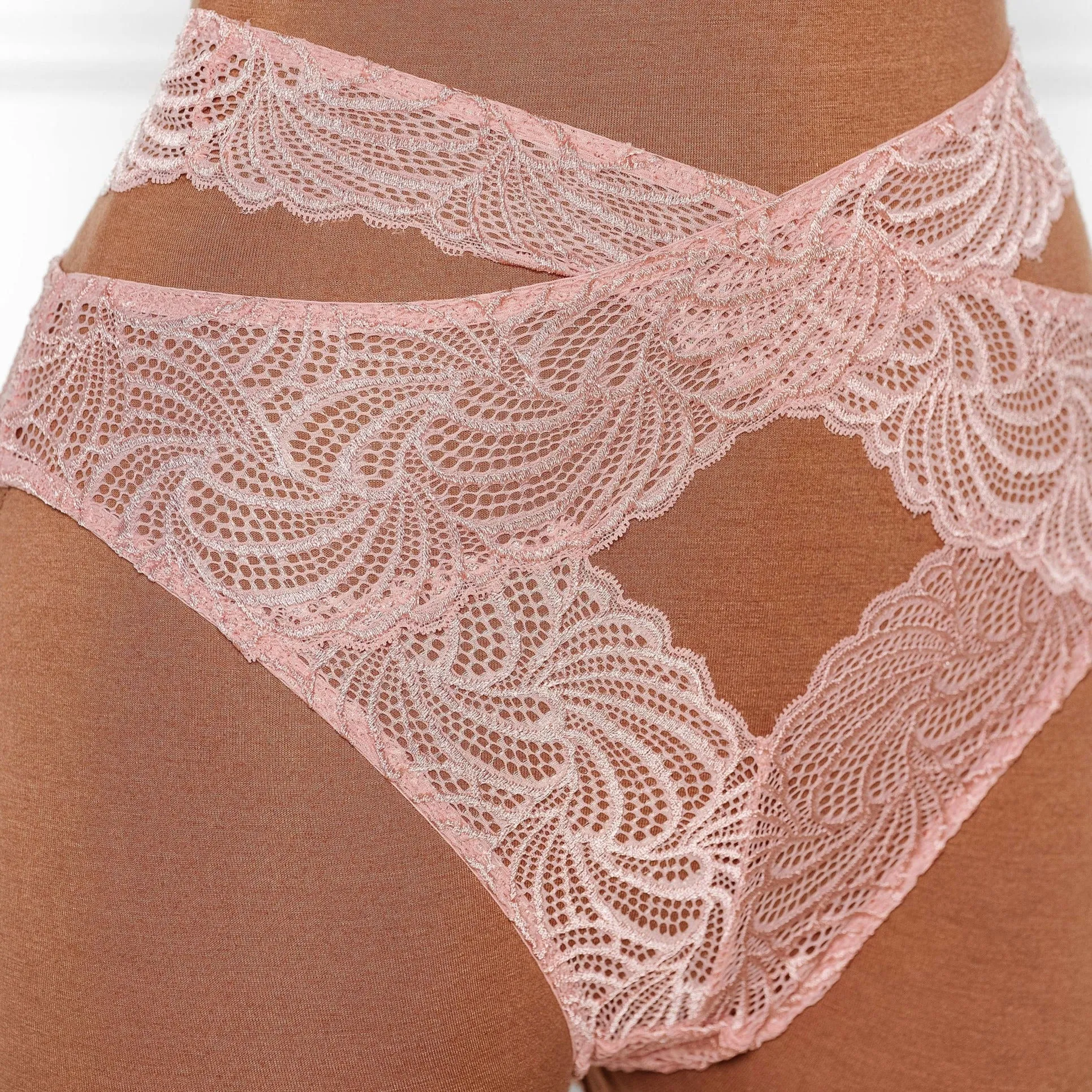 Strappy Wrap High Waist Panty - Blush