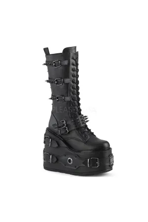 SWING-327 Demonia Ankle Boot | Black Faux Leather