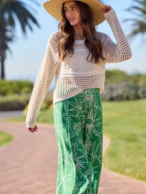 Tribal XIX Palms Pull On Capri