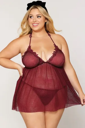 Venice Lace Mesh Babydoll