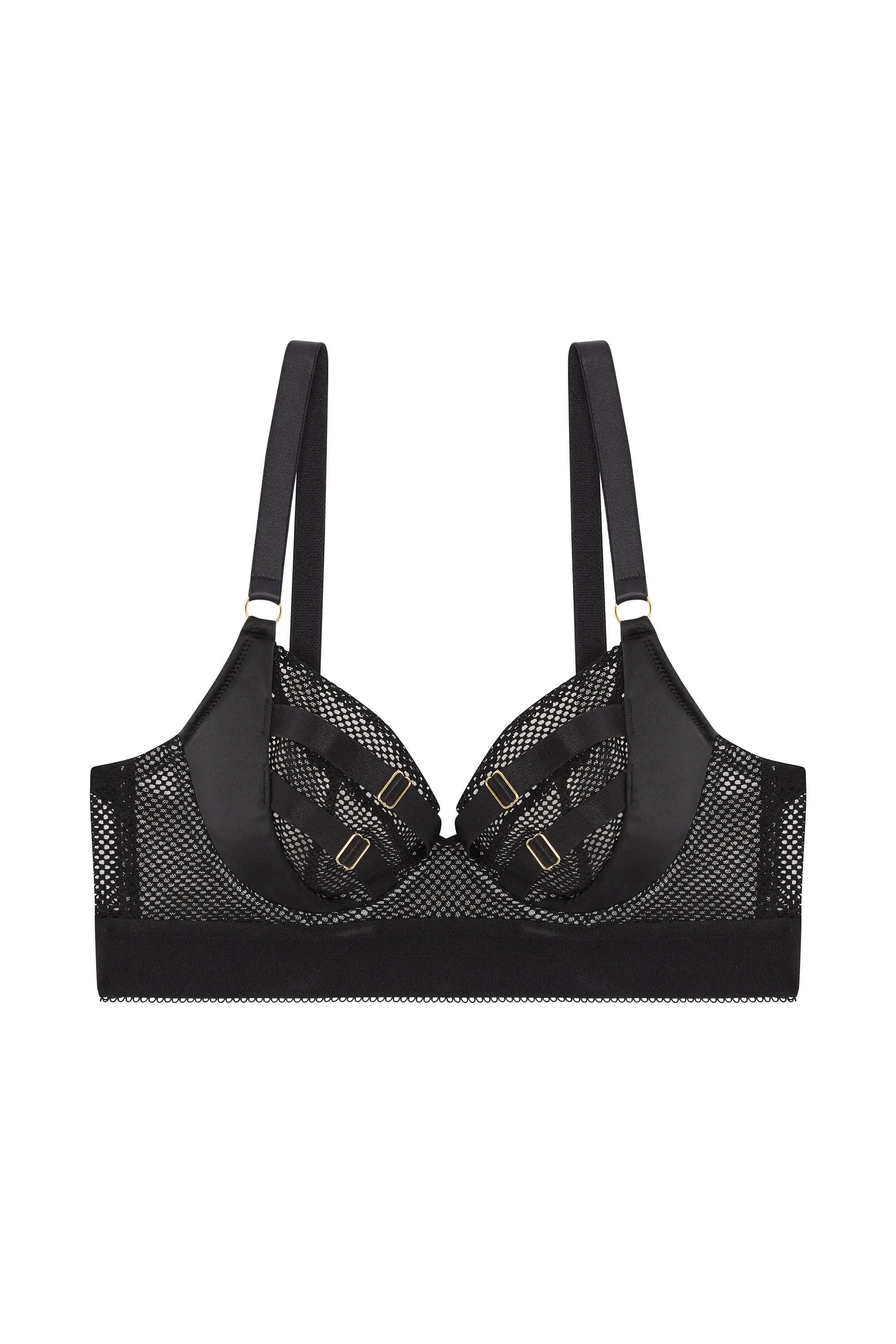 Vidal Black Fishnet Bra