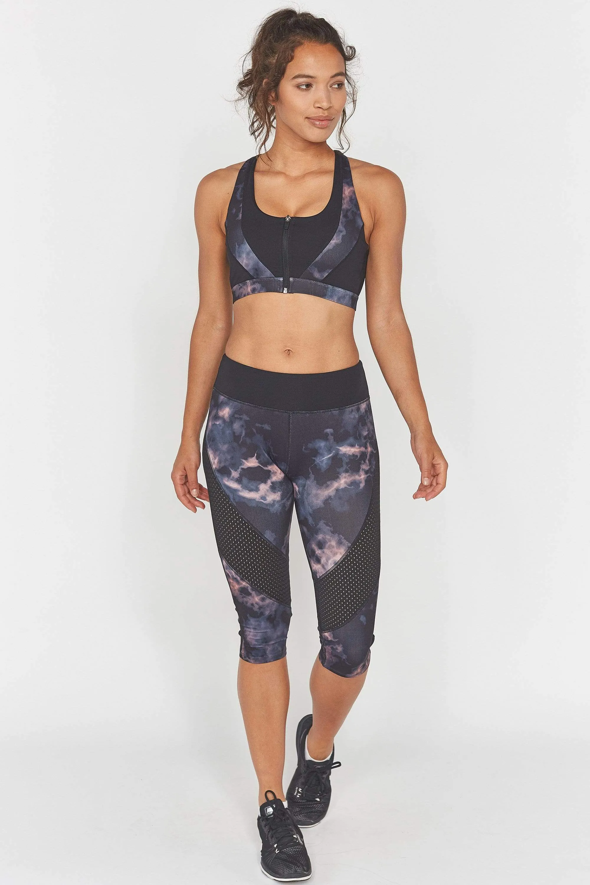 Wolf & Whistle Dark Marble Cropped Leggings