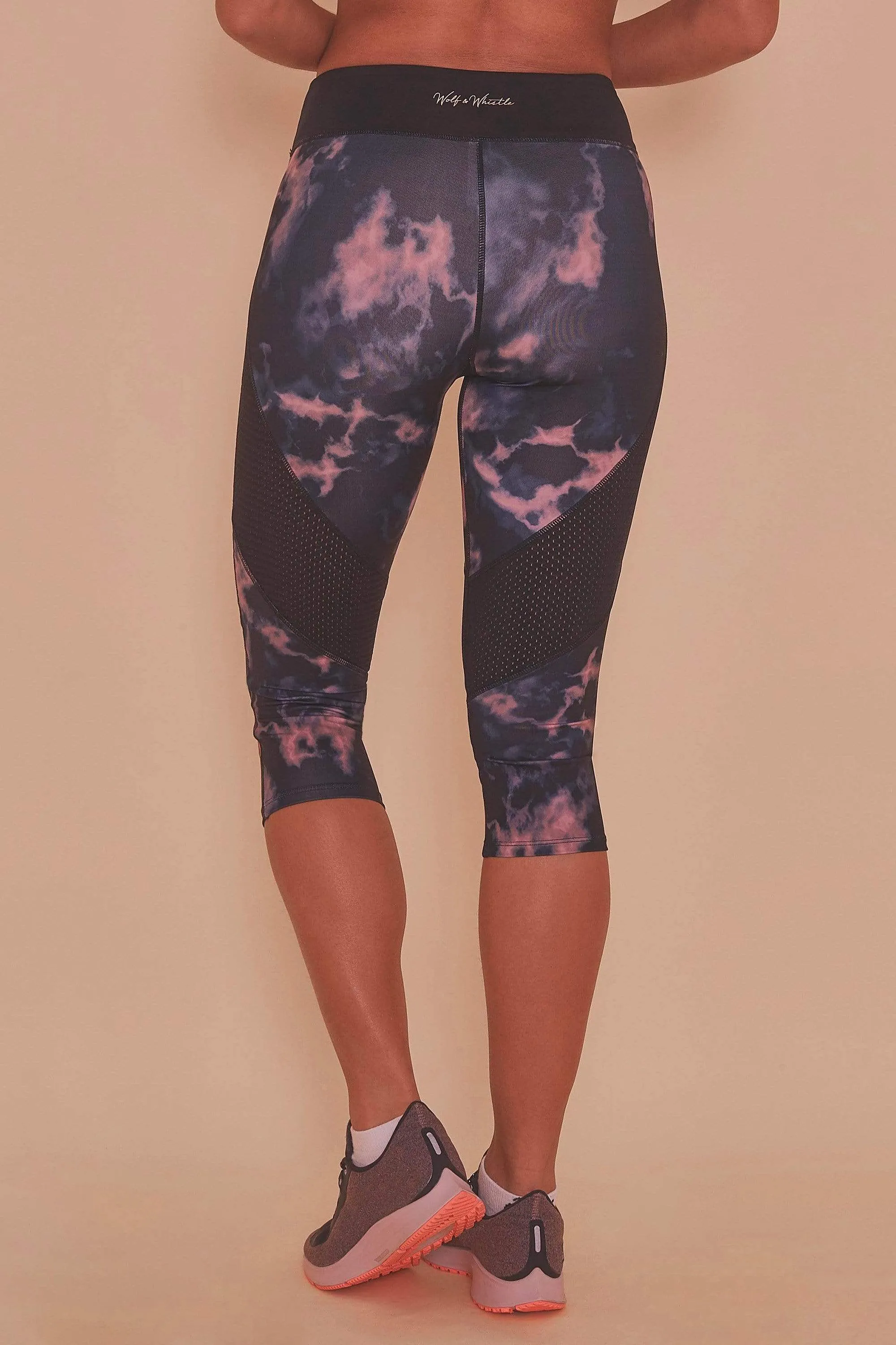Wolf & Whistle Dark Marble Cropped Leggings