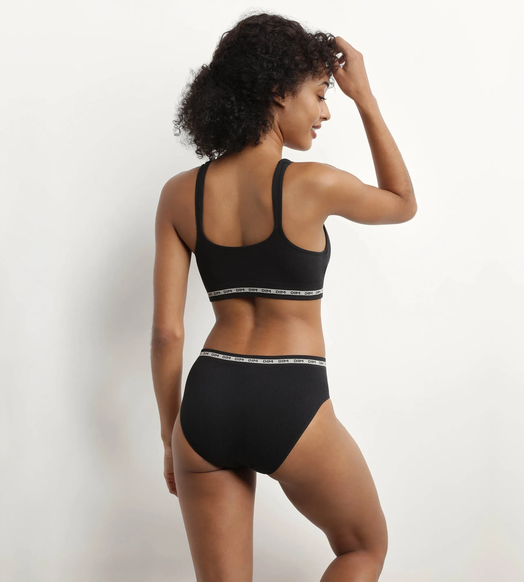 Women's seamless Black polyamide modal briefs Dim Icons Seamless