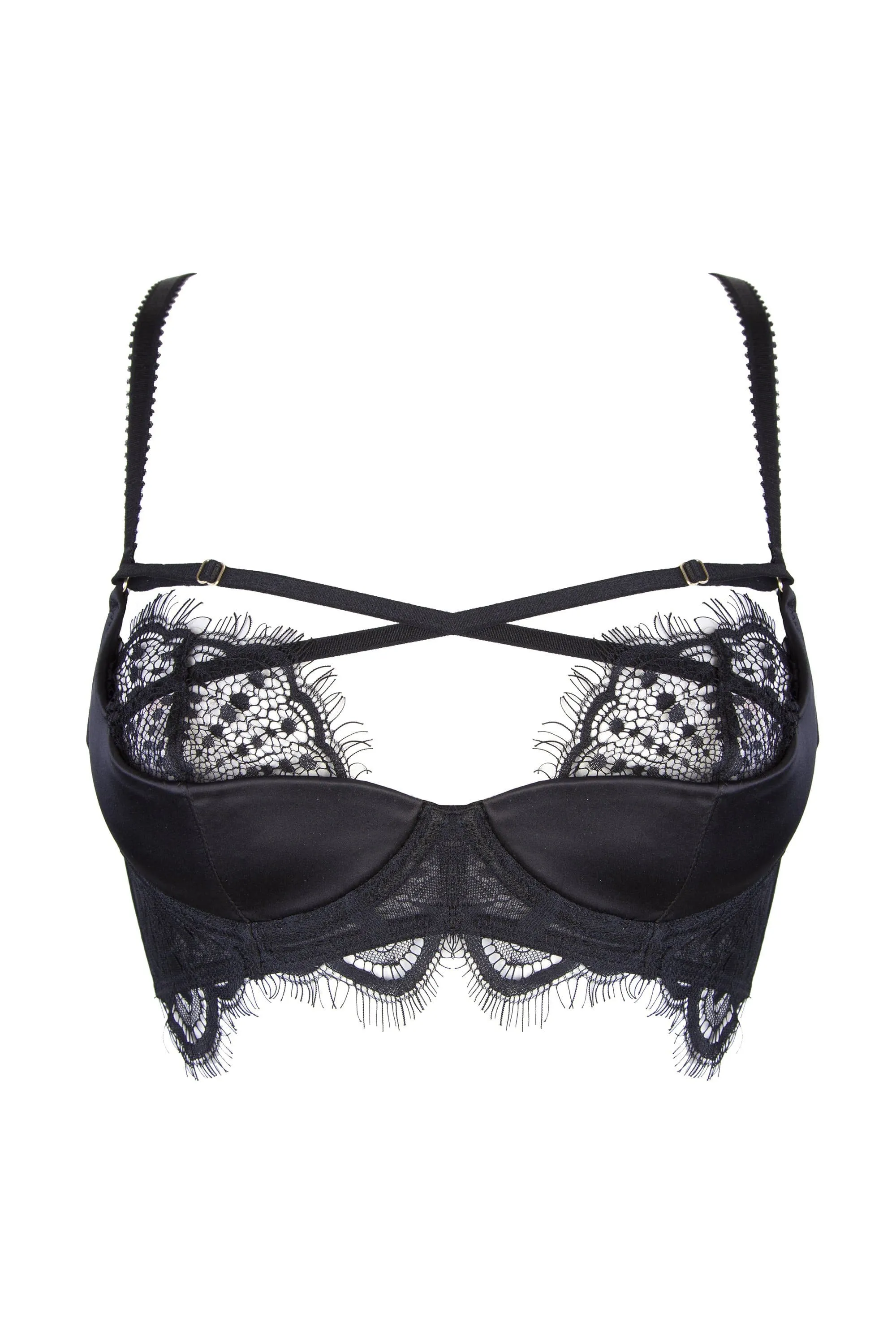 Zora Satin & Lace Demi Push Up A-D cups